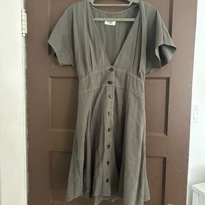 Marine Layer - Camila Mini Dress in Olive - Medium / Olive